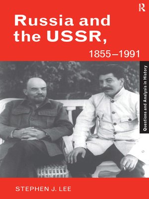 cover image of Russia and the USSR, 1855–1991